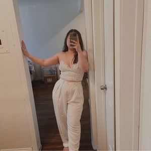 Ralph Lauren Vintage Cream High Waisted Pants